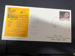 26-4-2024 (3 Z 9) Australia FDC - 1981 - Alice Springs Centenary Of Camel Cup (special P/m) 2 Covers (with Inserts) - Sobre Primer Día (FDC)