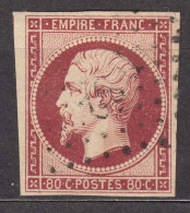 France 1854 Napoleon Yvert#17 A Used - 1853-1860 Napoléon III.