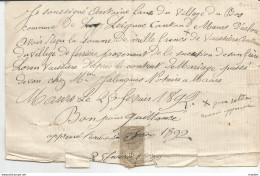PZ / Facture Ancienne LETTRE 1892 COMMUNE DE LEIGNAC Canton De MAURS FERRIERE Timbre Fiscal - Artesanos