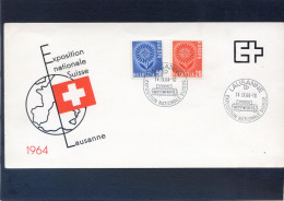 Carte Souvenir Exposition Nationale Suisse Lausanne 1964 14 9 64 - Storia Postale