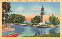73972903 Oshkosh_Wisconsin_USA Bray's Point And Lighthouse At Junction Of Fox Ri - Sonstige & Ohne Zuordnung