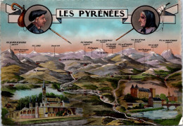 26-4-2024 (3 Z 10) France - Colorised - Les Pyrénées (map) - Midi-Pyrénées