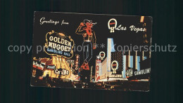 72254056 Las_Vegas_Nevada Hotels Werbung Bei Nacht - Other & Unclassified