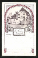 Passepartout-AK Nürnberg, Gasthaus Braustübl Freih. V. Tucher`schen Brauerei A. G. 1903  - Nürnberg
