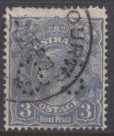 AUSTRALIA 1926-30 3d DULL - ULTRAMARINE  KGV STAMP "OS" PERF.13.1/2 X12.1/2  SMW SG.O106 VFU - Gebraucht