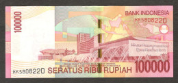 Indonesia 100000 100,000 Rupiah Replacement W/o Omron Rings P-146g* 2010/2004 UNC - Indonesië