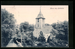 AK Berlin-Lankwitz, Ortspartie Mit Strasse Zur Kirche  - Steglitz