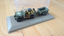 Véhicule Miniature Jeep Willys MB De La 2e DB Avec Remorque - Otros & Sin Clasificación