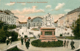 13735324 Basel BS Strassburger Denkmal Mit Bundesbahnhof Basel BS - Sonstige & Ohne Zuordnung