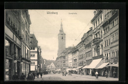 AK Würzburg, Geschäftshäuser In Der Domstrasse  - Wuerzburg