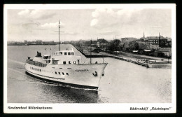 AK Wilhelmshaven, Bäderschiff Rüstringen An Der Uferpromenade  - Passagiersschepen