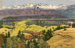 13734832 Bachtel  Kulm ZH Toesstal Mit Glarneralpen  - Autres & Non Classés