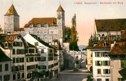 13733353 Rapperswil BE Marktplatz Mit Burg Rapperswil BE - Autres & Non Classés