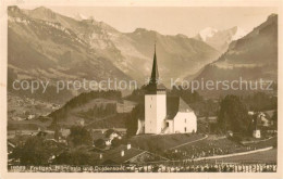 13733140 Frutigen BE Mit Kirche Bluemlisalp Und Doldenhorn Frutigen BE - Autres & Non Classés