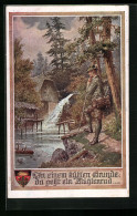 AK Deutscher Schulverein Nr. 1149: In Einem Kühlen Grunde Da Geht Ein Mühlenrad  - Guerre 1914-18