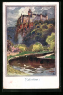 Künstler-AK Rosenburg, Blick Auf Schloss Rosenburg, Deutscher Schulverein  - War 1914-18