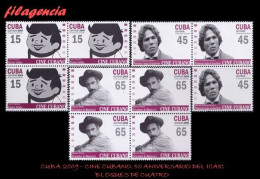 CUBA. BLOQUES DE CUATRO. 2009-10 50 AÑOS DEL CINE CUBANO REVOLUCIONARIO. 50 AÑOS DEL ICAIC - Ungebraucht