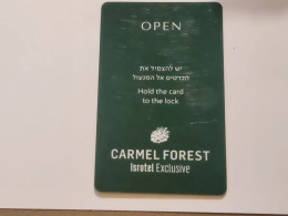 ISRAEL-CARMEL FOREST ISROTEL EXCLUSIVE-HOTAL-KEY-(1081)-good - Hotel Keycards