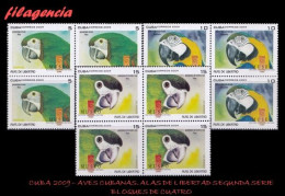 CUBA. BLOQUES DE CUATRO. 2009-17 ALAS POR LA LIBERTAD. AVES CUBANAS. SEGUNDA SERIE - Unused Stamps