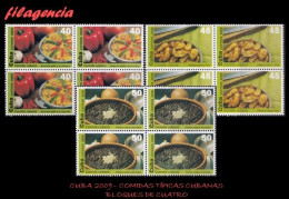 CUBA. BLOQUES DE CUATRO. 2009-23 COCINA TRADICIONAL CUBANA - Unused Stamps