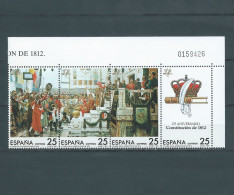 ESPAÑA 1987—Constitución De 1812 ** 2887/2990, YT 2502/2505, Mi 2767/2770. Esquina Numerada. Timbres Se Tenant, CDF - Ongebruikt