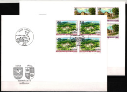 Liechtenstein 1126-1127 Gestempelt Als FDC, 4er Blöcke #JI052 - Other & Unclassified