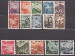 Austria 1935 Airmail Mi#598-612 Mint Never Hinged - Unused Stamps