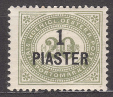 Austria Post Offices Levant 1902 Porto Mi#3 Mint Hinged - Ongebruikt