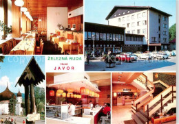 73857522 Zelezna Ruda Markt Eisenstein CZ Hotel Javor Gastraeume Theke Treppenau - Tsjechië