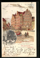 Lithographie Nürnberg, Hotel Victoria, Kloster-Stübel-Grill Room  - Nuernberg