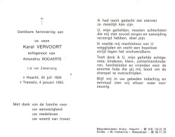 Karel Vervoort (1924-1995) - Devotieprenten