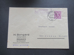 9.11.1945 Bizone Am Post Nr.15 EF Tagesstempel Schwerte (Ruhr) Und Landpoststempel Sümmern über Schwerte (Ruhr) - Brieven En Documenten