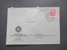 18.2.1945 Bizone Am Post Nr.7 EF Tagesstempel Fröndenberg (Ruhr) Und Landpoststempel Schwitten über Fröndenberg (Ruhr) - Brieven En Documenten