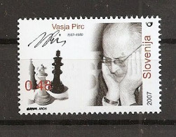 SLOVENIA ,SLOWENIEN 2007,CHESS,VASJA PIRC,,MNH - Schaken