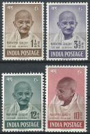 1948 India Mahatma Gandhi 4v. MNH SG N. 305/08 - Otros & Sin Clasificación