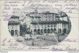 Bf162 Cartolina Livorno Citta' Piazza Vittorio Emanuele II 1914 - Livorno