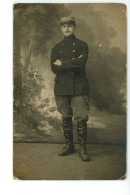 CARTE PHOTO De Militaire ( Champin ? Au Dos ) Photographe C. DIDIER à SAINT ROMAIN EN GAL - Autres & Non Classés