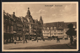 AK Halberstadt, Strassenbahn Am Fischmarkt  - Halberstadt