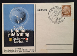 Ganzsache Privat Kolonial Ausstellung Dresden Sonderstempel - Private Postwaardestukken