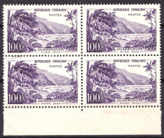 1194 - 100F  Guadeloupe - Bloc De 4 BDF - Neuf (2 Exempl. N**-TB Et 2 Exempl. Défectueux Au Verso) - Très Bel Aspect - Unused Stamps
