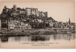 CHINON ( 37 ) - Le Château Et La Vienne - Chinon