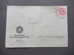 8.10.1945 Bizone Am Post Nr.15 EF Tagesstempel Fröndenberg (Ruhr) Und Landpoststempel Schwitterknapp - Storia Postale