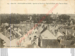 21.  CHATILLON Sur SEINE .  Quartier De Chaumont . Eglise St-Vorles Et Tour De Gissey . - Chatillon Sur Seine