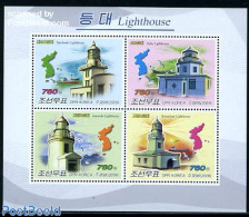 Korea, North 2009 Lighthouses 4v M/s, Mint NH, Transport - Various - Ships And Boats - Lighthouses & Safety At Sea - M.. - Ships