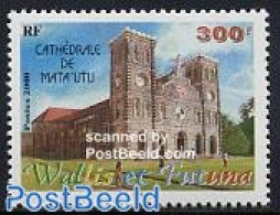 Wallis & Futuna 2000 Mata Utu Cathedral 1v, Mint NH, Religion - Churches, Temples, Mosques, Synagogues - Kerken En Kathedralen