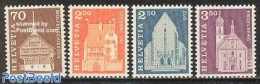 Switzerland 1967 Definitives 4v, Mint NH, Religion - Churches, Temples, Mosques, Synagogues - Cloisters & Abbeys - Art.. - Nuevos