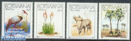 Botswana 1983 Endangered Species 4v, Mint NH, Nature - Animals (others & Mixed) - Birds - Trees & Forests - Rotary Club