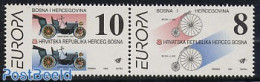 Bosnia Herzegovina - Croatic Adm. 1994 Europa, Discoveries 2v [:], Mint NH, History - Science - Sport - Transport - Eu.. - Wielrennen