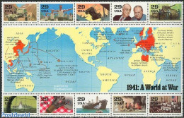 United States Of America 1991 A World At War S/s, Mint NH, History - Transport - Various - Militarism - World War II -.. - Neufs