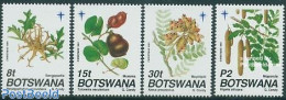 Botswana 1991 Christmas 4v, Mint NH, Nature - Religion - Trees & Forests - Christmas - Rotary Club